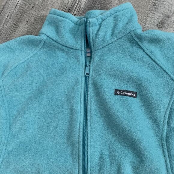 Columbia Sawyer Rapids Full Zip Fleece Jacket Womens Plus 3X Aqua Blue - Picture 3 of 6